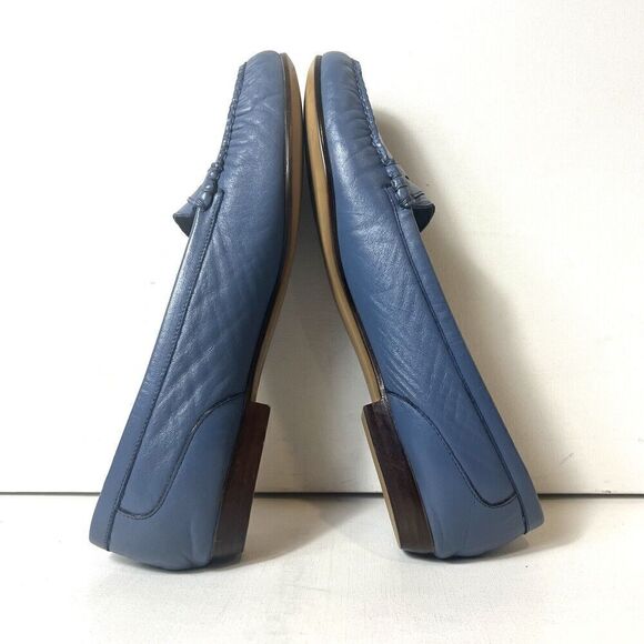 Trotters Flats Womens 11 N Blue Faux Leather Penny Loafer Comfort Casual Slip On - Picture 10 of 11